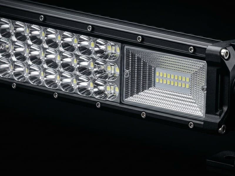 Barre LED droite triple rangée haute puissance Next‑Tech, optiques combo spot et flood pour tous les types de véhicules