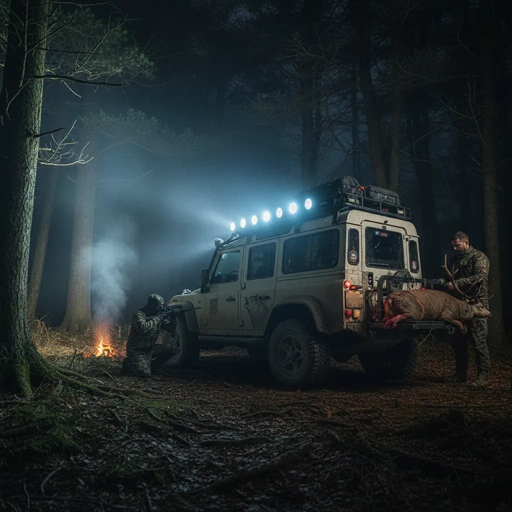 Éclairage LED pour chasse de nuit