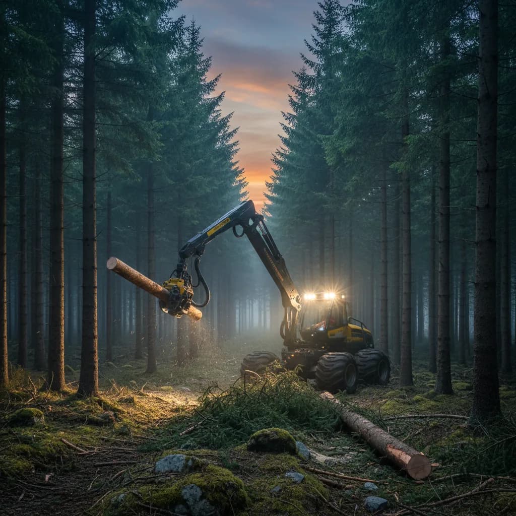 Éclairage LED pour travaux forestiers