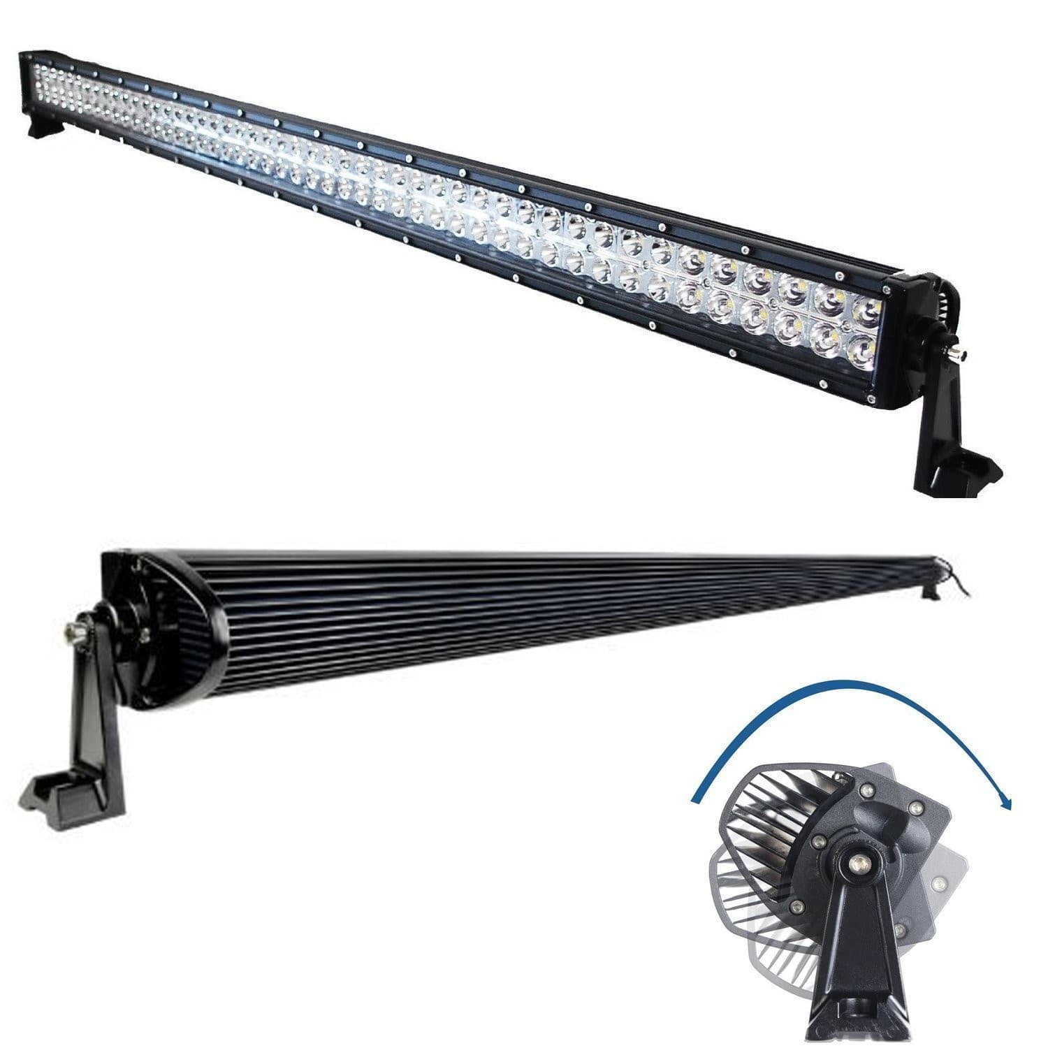 Barre LED 288W 1280mm droite double rangée rallye-raid