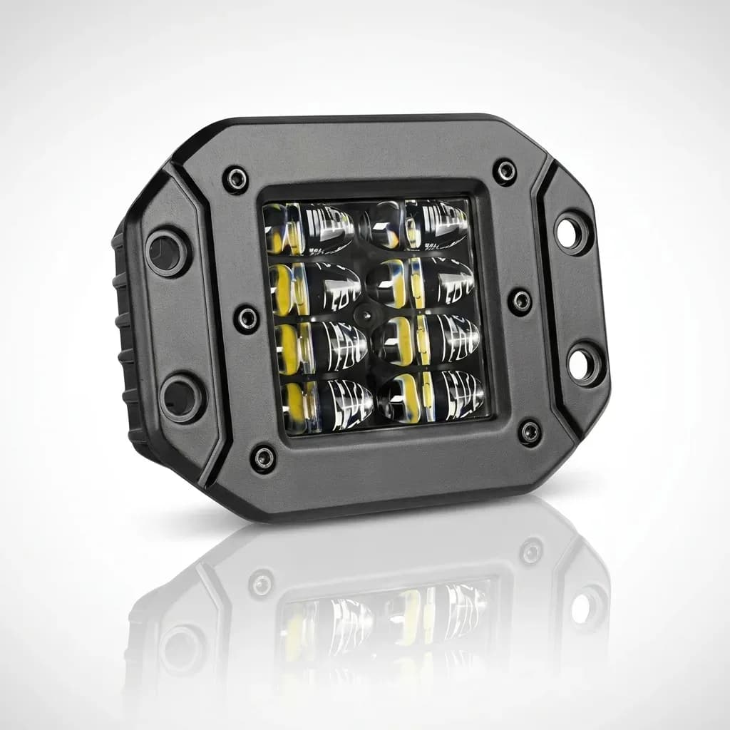 Feu LED de recul 40w 12cm rectangulaire encastrable pour 4x4 6500 lumens