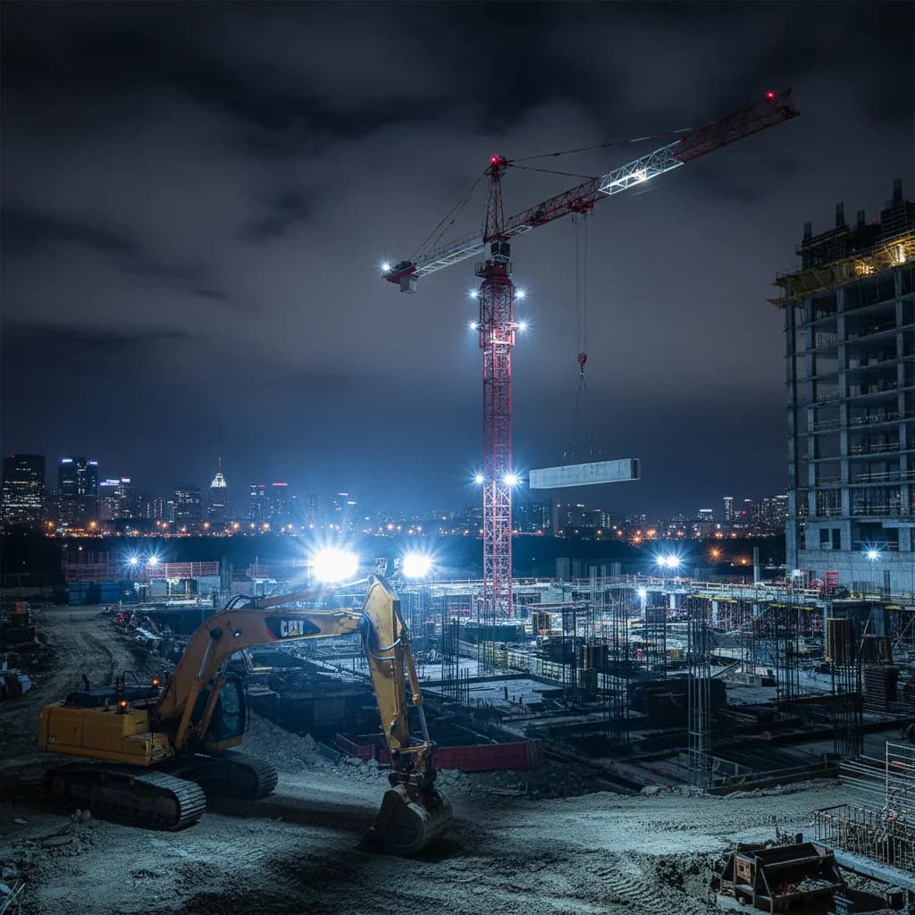 Éclairage LED pour chantier BTP