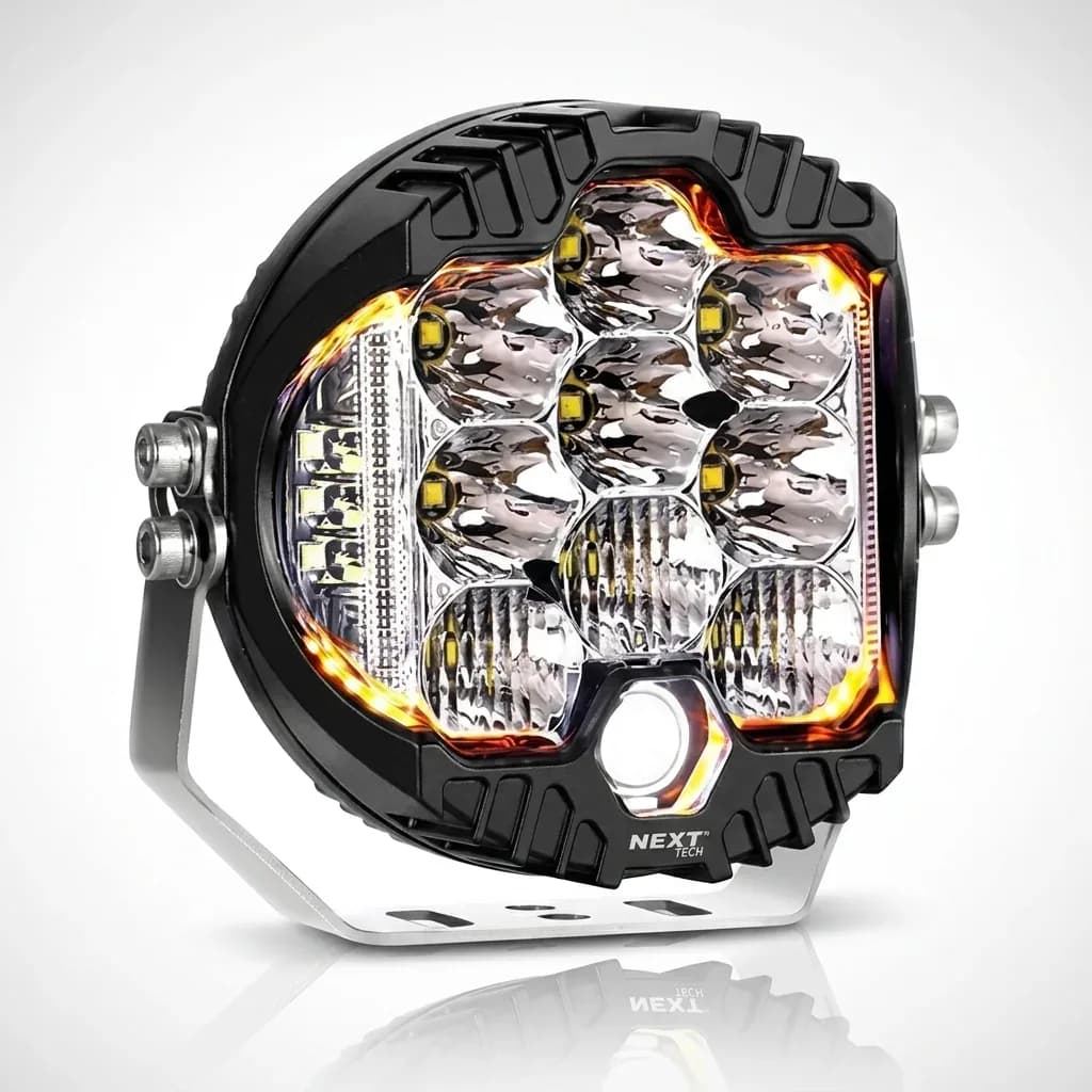 Phare LED additionnel 130w 18cm rond 20000 lumens