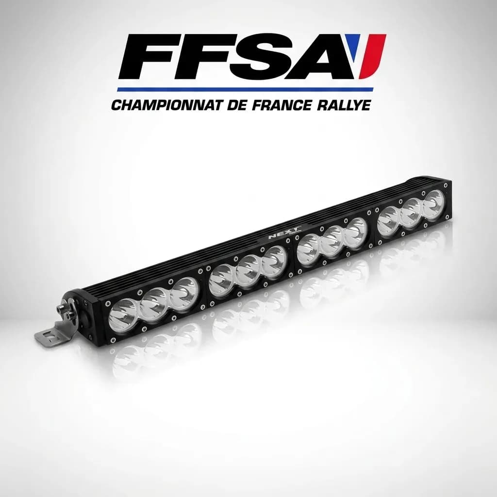 Barre LED 210w 105cm pour voitures de rallye homologuée FFSA