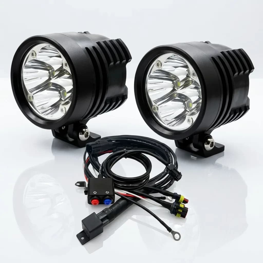 Kit phares LED moto NT-XP4 50W haut de gamme Next-Tech avec faisceau complet