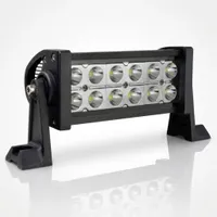 Barre LED 36W 190mm double rangée 12 optiques, vue studio de trois quarts sur fond blanc, Next-Tech