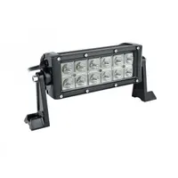 Barre LED 36w 19cm droite double rangée - vue de face allumée 36W IP68