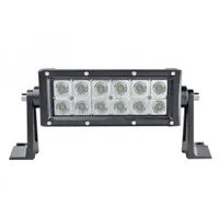 Barre LED 36w 19cm droite double rangée - vue arrière connectique et dissipateur thermique