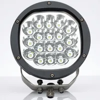 Phare LED rond 90W 180mm longue portée, vue studio de face sur fond blanc, Next-Tech