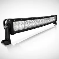 barre LED incurvée Next‑Tech 180w 80cm double rangée 13000 lumens pour 4x4, fond studio vue de trois quarts éteinte