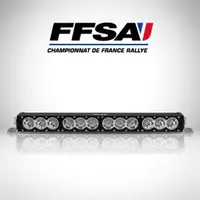 barre LED 180w 850mm Next‑Tech France homologuée FFSA championnat de france rallye, vue de face sur fond studio blanc