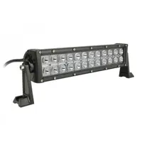 Rampe LED rallye 72W 24 LEDs vue de trois quarts, supports de fixation orientables