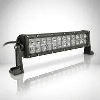 Barre LED rallye 72W 345mm double rangée 24 optiques, vue studio de trois quarts sur fond blanc, Next-Tech