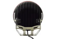Vue arrière du phare LED 96W boîtier alu noir à ailettes de dissipation thermique