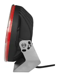 Profil du phare LED 200mm 96W montrant l épaisseur du boîtier et étrier de montage inox