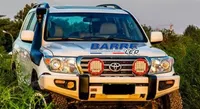 Paire de phares LED 96W montés sur Toyota Land Cruiser 4x4 éclairage off-road
