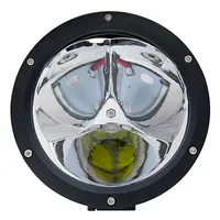 Phare LED spot 45W 180mm vue de face, optique CREE 3x15W avec réflecteur chromé multi-facettes