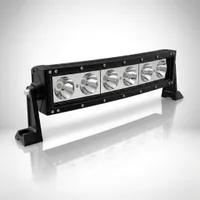 Barre LED incurvée Galaxy 60W 345mm simple rangée, vue studio de trois quarts sur fond blanc, Next-Tech