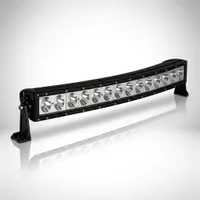 Barre LED incurvée Galaxy 140W 800mm simple rangée, vue studio de trois quarts sur fond blanc, Next-Tech