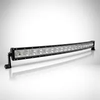 Barre LED incurvée Galaxy 200W 1050mm simple rangée 20 optiques, vue studio sur fond blanc, Next-Tech