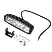 Phare additionnel LED 18W 6 leds avec support de fixation, visserie et clé Allen vue d'ensemble