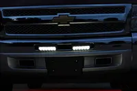 Phares LED 160mm 18W installés sous pare-chocs de pick-up Chevrolet allumés de nuit