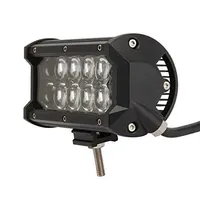 Rampe longue portée LED 36W vue latérale arrière montrant grille de refroidissement et câble d'alimentation