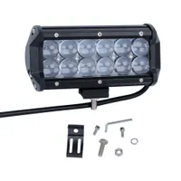 Rampe LED 4D 36W 12 LEDs avec kit de montage complet, support, visserie et clé Allen fournis