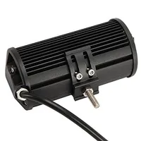 Vue arrière rampe LED 36W 180mm avec dissipateur aluminium nervuré et support de fixation réglable