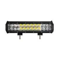 Barre LED auto 4D 72W spot éteinte, double rangée de 24 leds sur boîtier aluminium noir