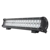 Rampe LED 4D 108W 36 leds vue de trois quarts, boîtier aluminium noir et optiques claires, 435mm