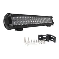 Rampe LED 4D 126W 510mm vue 3/4 avec visserie et supports de montage inclus pour véhicule 4x4