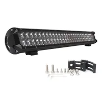 Rampe LED 4D 180W 790mm vue trois quarts avec kit de fixation, visserie et supports inclus pour montage 4x4