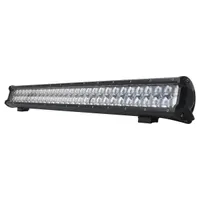 Rampe longue portée LED 180W 60 leds CREE vue de face inclinée, boîtier aluminium noir et lentilles spot