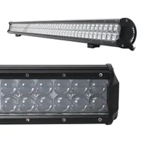 Double vue de la rampe LED CREE 288W avec zoom sur les optiques 4D bombées haute performance