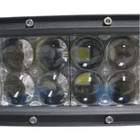 Détail macro des lentilles 4D bombées de la barre LED longue portée 300W, optique haute performance