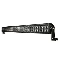 Barre LED 288W 4D 1280mm vue de profil avec support de fixation orientable noir