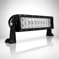 Barre LED longue portée 4D 72W 345mm double rangée, vue studio de trois quarts sur fond blanc, Next-Tech