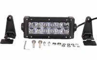 Barre LED auto 36W 12 leds 4D avec kit de montage complet vis supports et rondelles
