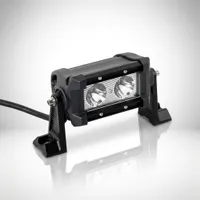 Rampe LED 20W 150mm 2 LED boîtier gris, vue studio de trois quarts sur fond blanc, Next-Tech