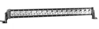 Rampe LED 4x4 16 LEDs CREE dual beam vue frontale alignée, optiques spot et flood visibles