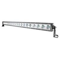 Rampe LED 4x4 180W 960mm vue de trois-quarts, 18 leds CREE double faisceau spot flood avec support latéral