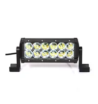 Barre LED SSV 36W vue de face montrant les 12 leds dual spot flood sur double rangee