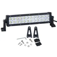 Barre LED SSV 72W 345mm de face avec kit de montage complet, boulons, équerres et entretoises caoutchouc