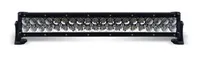 Barre LED SSV 120W vue de face détaillée montrant les 40 leds CREE alignées sur deux rangées et boîtier alu noir