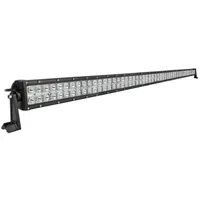 Barre LED 288W 96 LED double rangée 1280mm vue trois quarts boîtier aluminium noir