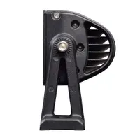Détail du support latéral orientable de la rampe LED quad 240W, vis de réglage et dissipateur