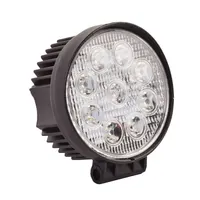 Projecteur LED 27W universel vue trois-quarts avant avec corps aluminium et étrier de montage