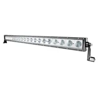 Rampe LED 4x4 200W CREE 1080mm vue de trois quarts avec support de fixation latéral, 20 leds éteintes
