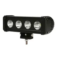 Barre LED Rallye Pro 40W vue de trois quarts, 4 modules CREE 10W éteints, support de montage réglable, boîtier alu 200mm